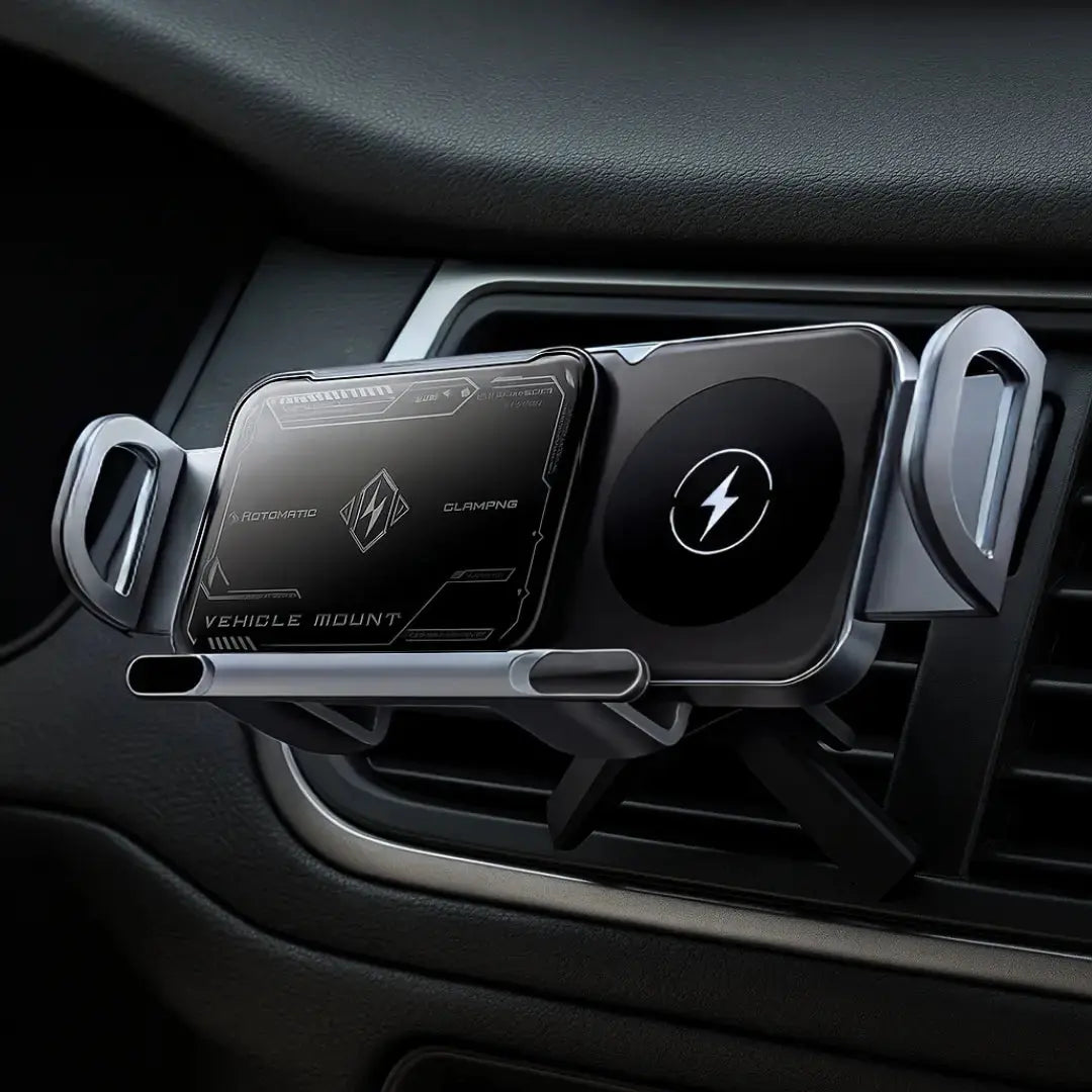 Wireless Charging Car Phone Mount with Auto-Grip