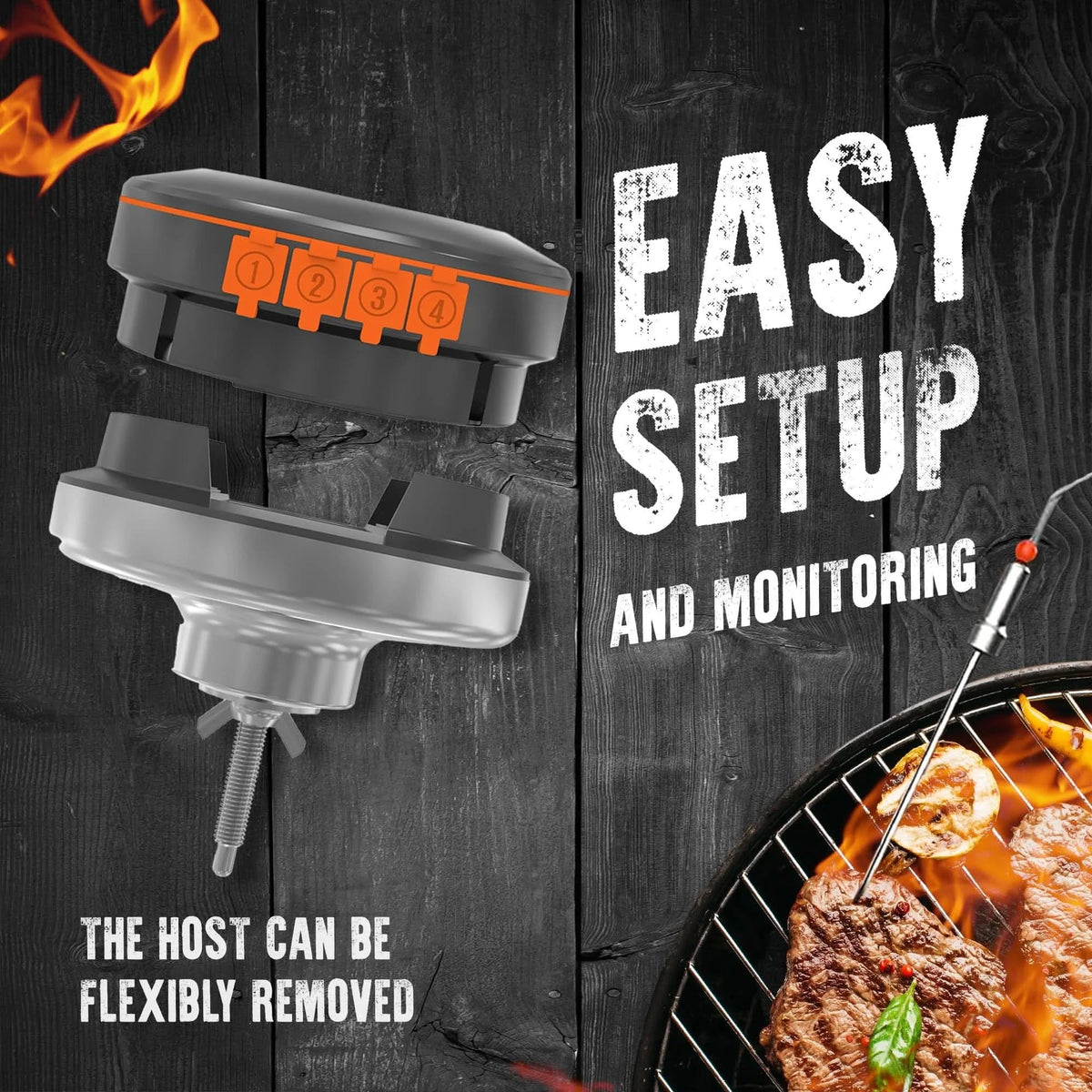 Wireless Meat Thermometer for BBQ & Grill