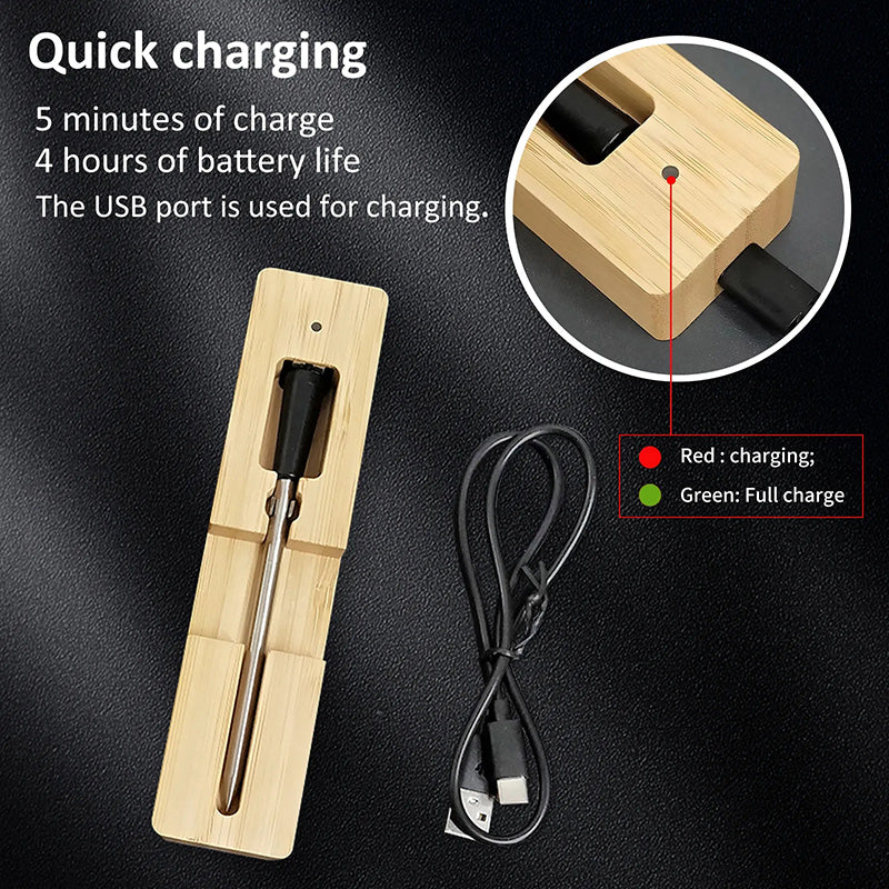 Wireless Meat Thermometer – Perfect Steaks, BBQ, Fish & Turkey Every Time
