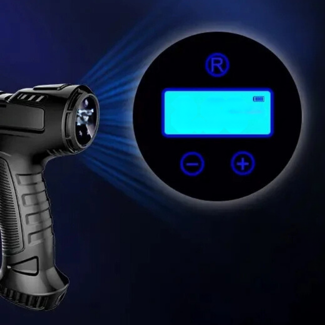 Wireless Tire Inflator with Digital Display and LED Light