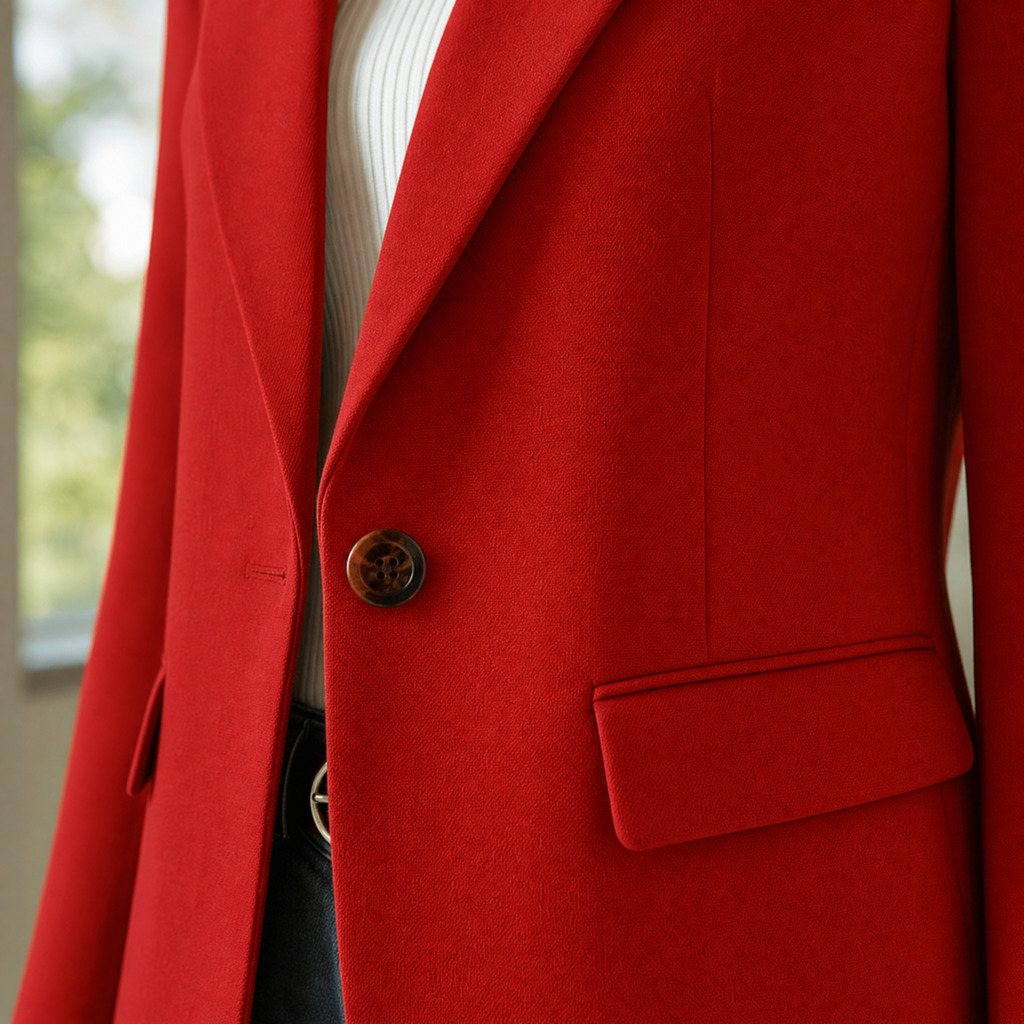 Women's blazer, single-breasted with lapels and flap pockets, smart jacket in a relaxed fit, 6 colors, sizes S to 3XL