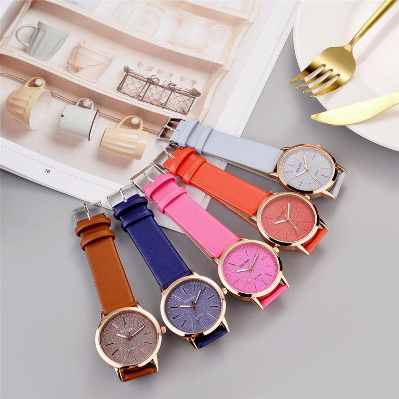 Women's Geneva Faux Leather Analog Quartz Watch