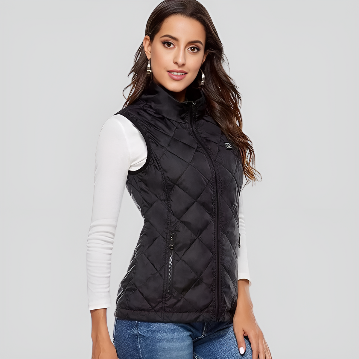 Women's heated vest with dual control and 9 heating zones – comfort and warmth for every season