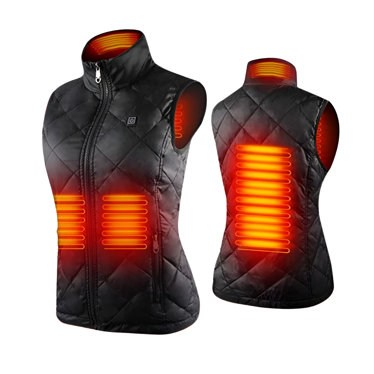 Women's heated vest with dual control and 9 heating zones – comfort and warmth for every season