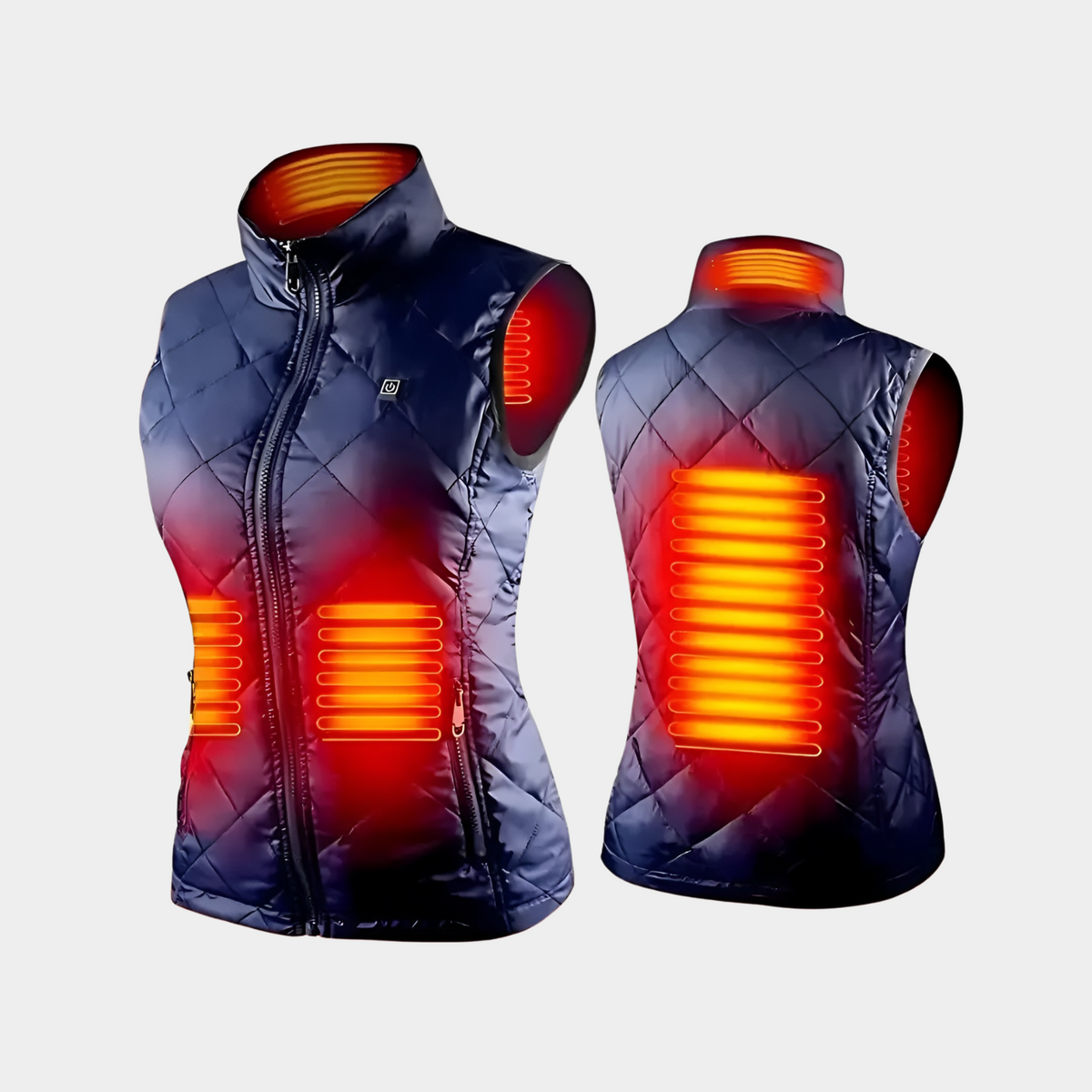 Women's heated vest with dual control and 9 heating zones – comfort and warmth for every season