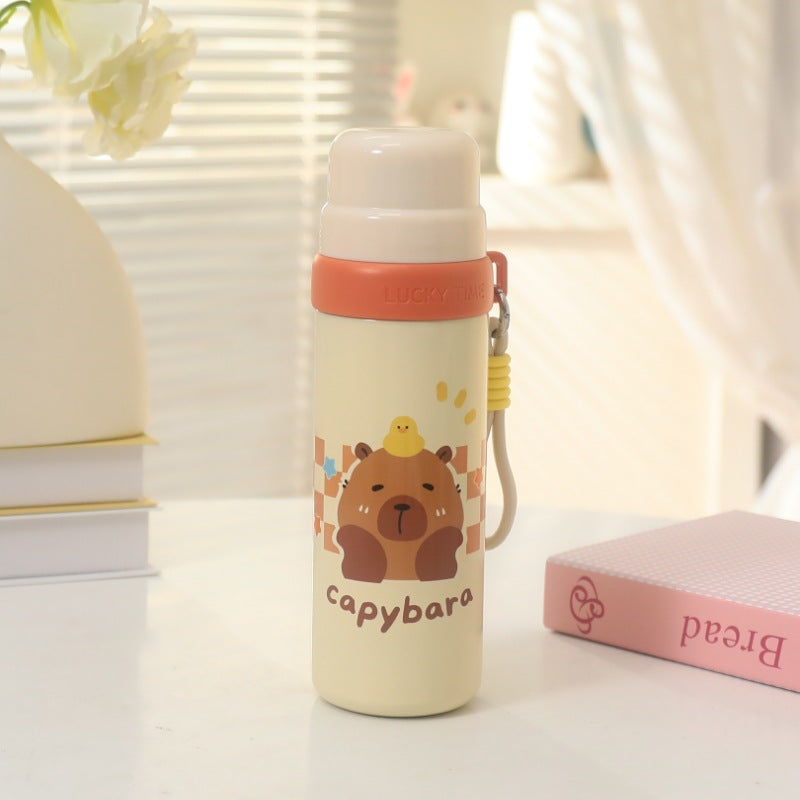 Women's Insulated Water Bottle with Cheerful Animal Design