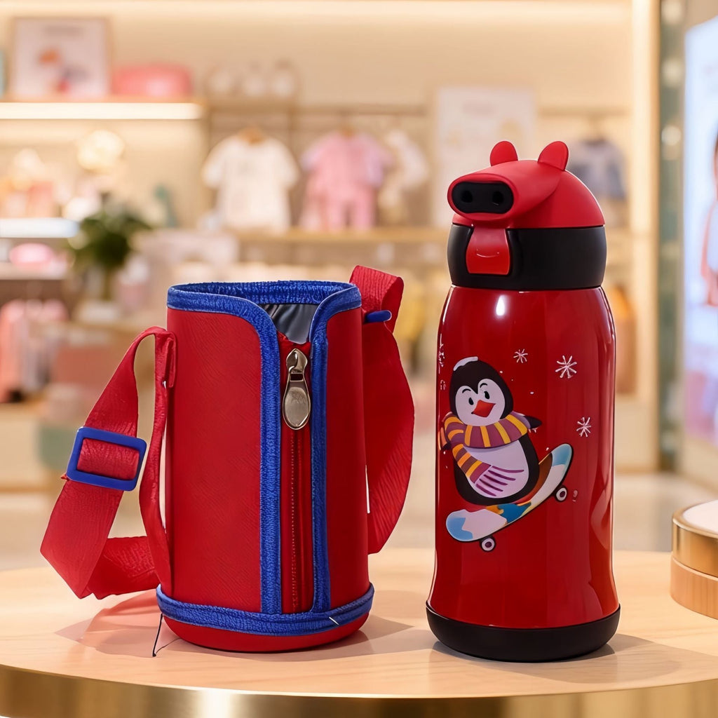 Women's Insulated Water Bottle with Colorful Animal Design