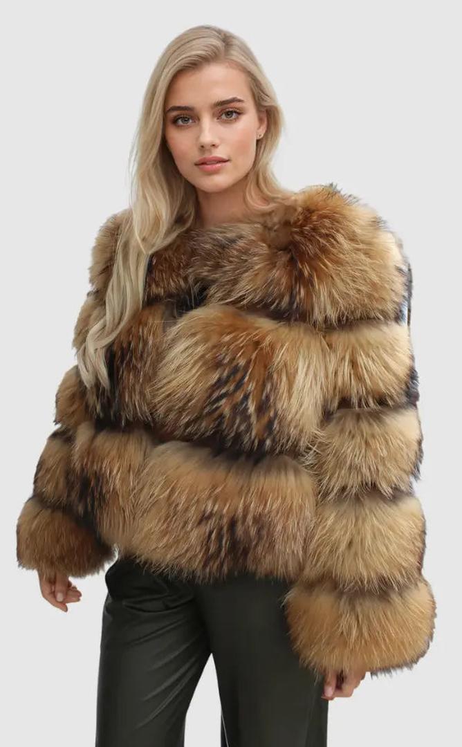 Women's Long Sleeve Faux Fur Jacket