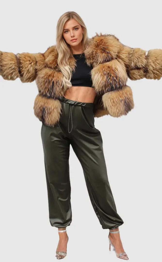 Women's Long Sleeve Faux Fur Jacket