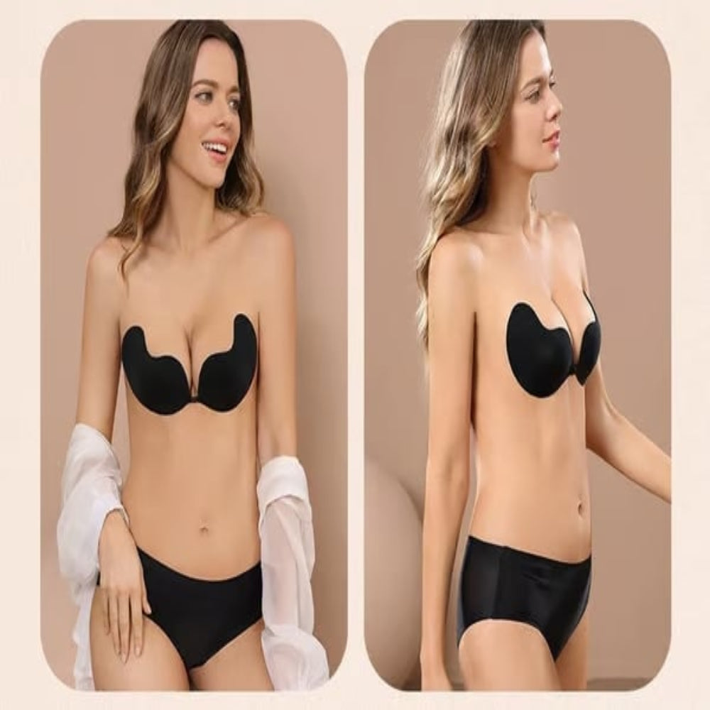 Women's Strapless Invisible Push Up Bra – Backless Adhesive Seamless
