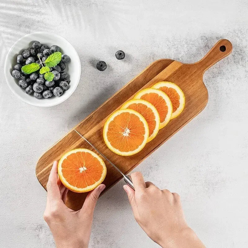 Wooden Cutting Board with Handle – Ergonomic Kitchen Board