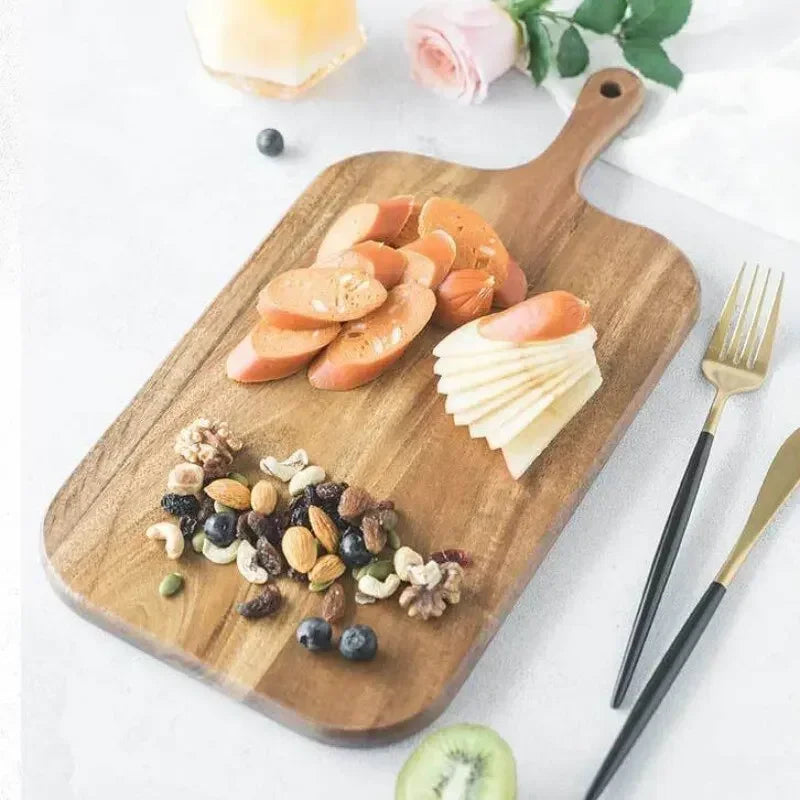 Wooden Cutting Board with Handle – Ergonomic Kitchen Board