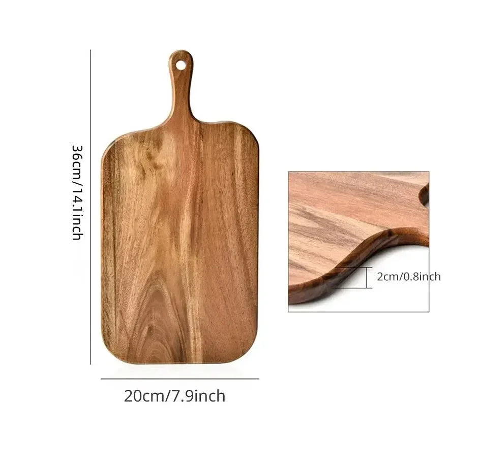 Wooden Cutting Board with Handle – Ergonomic Kitchen Board