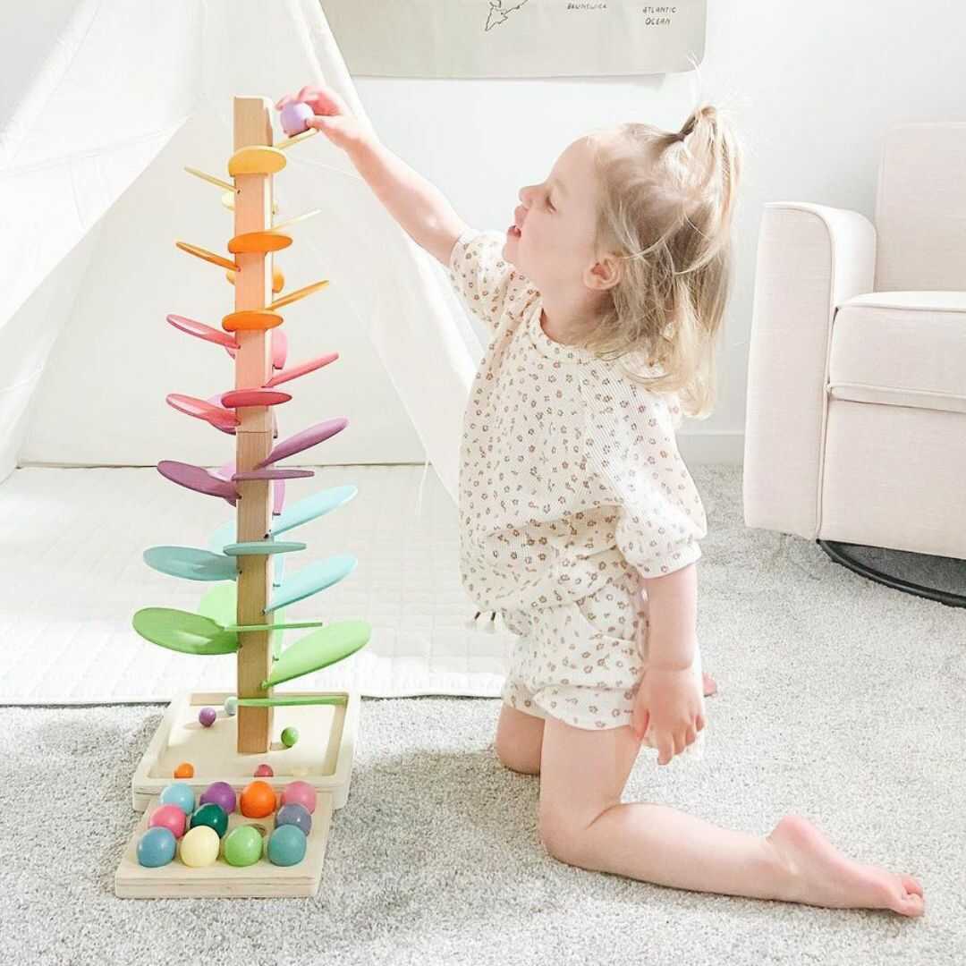 Wooden Rainbow Sound Tower | Educational Sensory Play Set