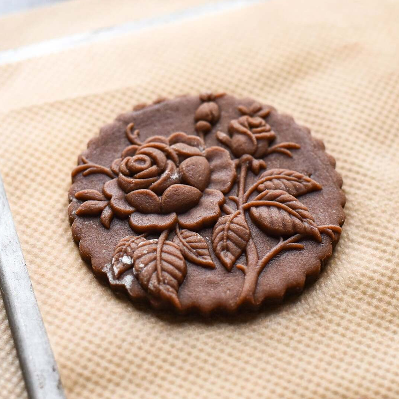 Wooden Rose Flower Cookie Cutter