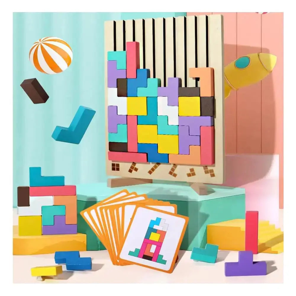 Wooden Stacking Game for Focus and Fine Motor Skills