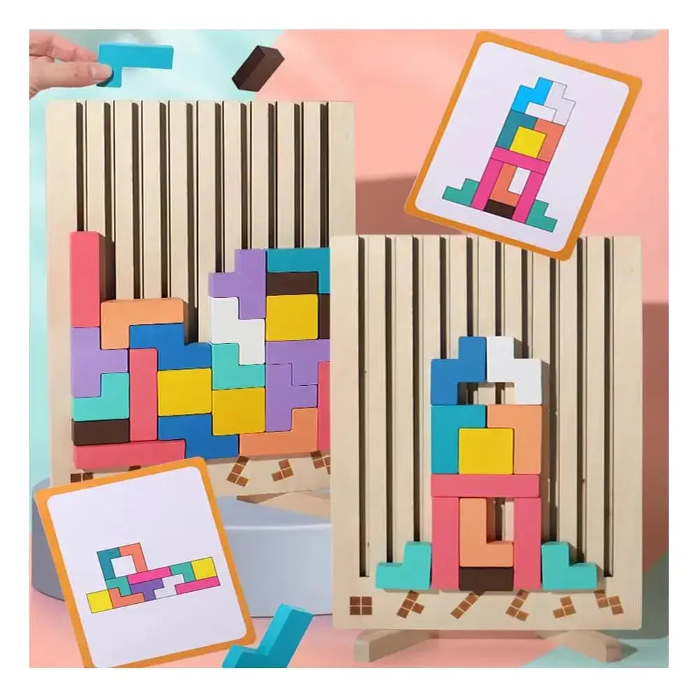 Wooden Stacking Game for Focus and Fine Motor Skills