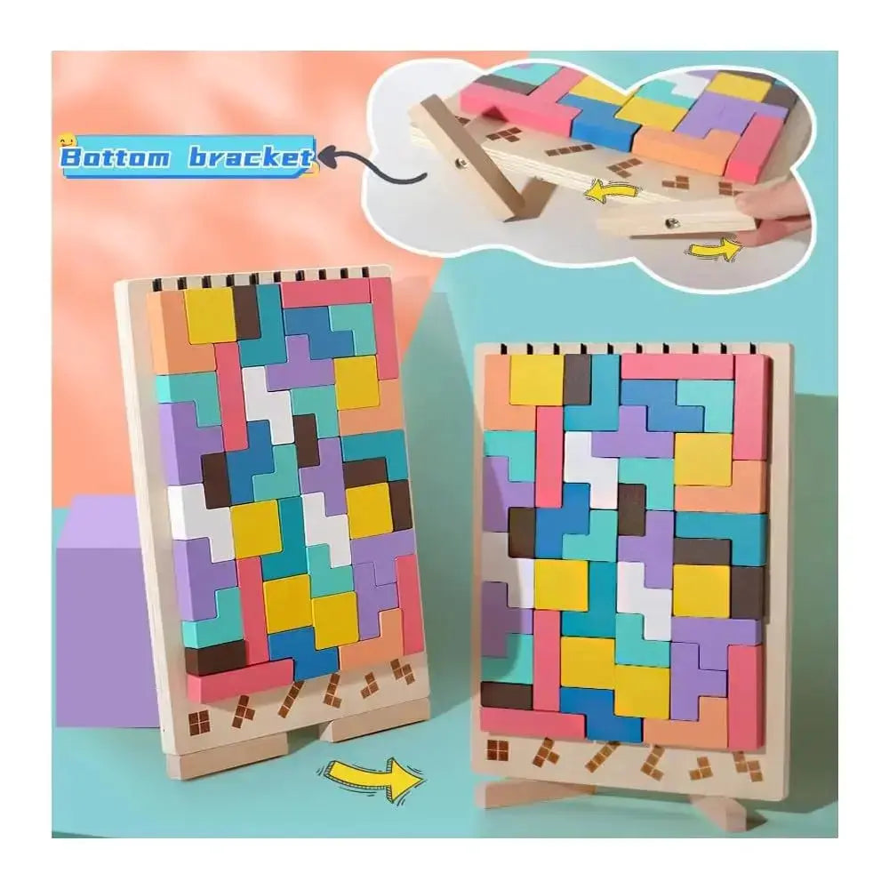 Wooden Stacking Game for Focus and Fine Motor Skills