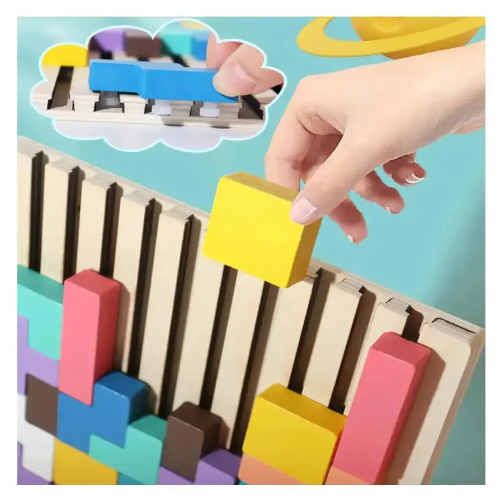 Wooden Stacking Game for Focus and Fine Motor Skills