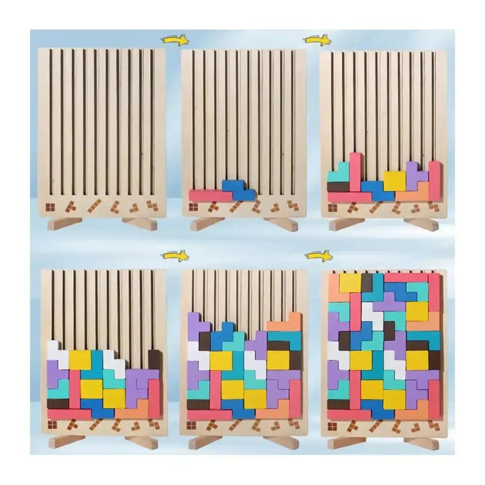 Wooden Stacking Game for Focus and Fine Motor Skills