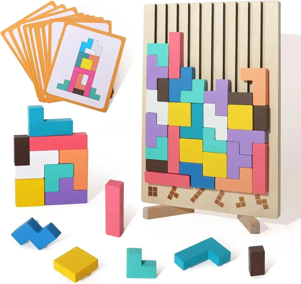 Wooden Stacking Game for Focus and Fine Motor Skills