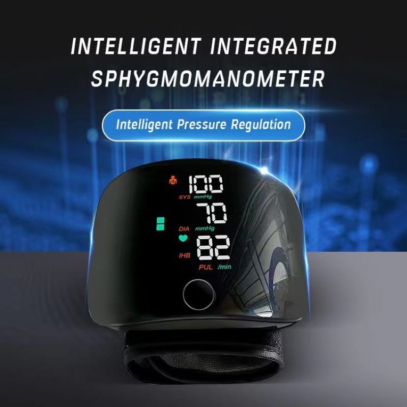 Wrist Blood Pressure Monitor with Voice Guide and LED Display