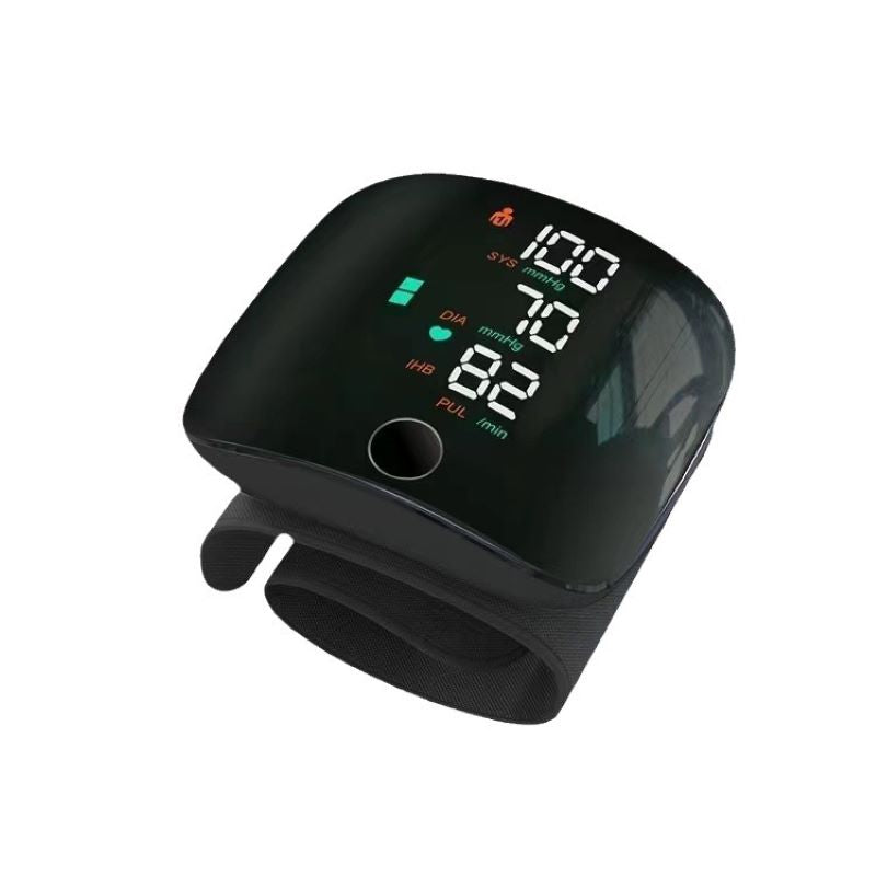Wrist Blood Pressure Monitor with Voice Guide and LED Display