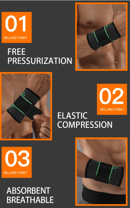 WristRelief 3D wrist brace with stabilizing compression