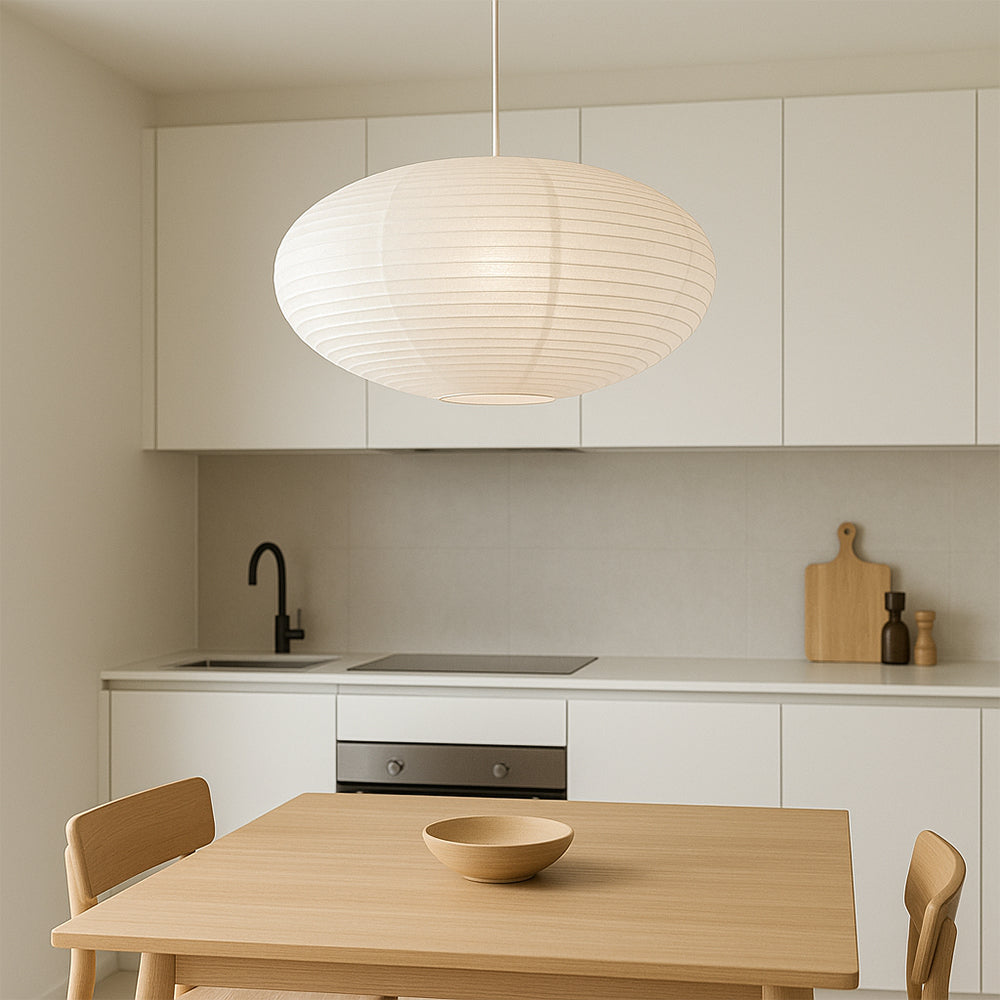 Wysalune | Japanese Wabi-Sabi Cotton Paper Pendant Light