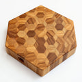 Shopaverly Oak Hexagonal Butcher Block — top-down flat lay