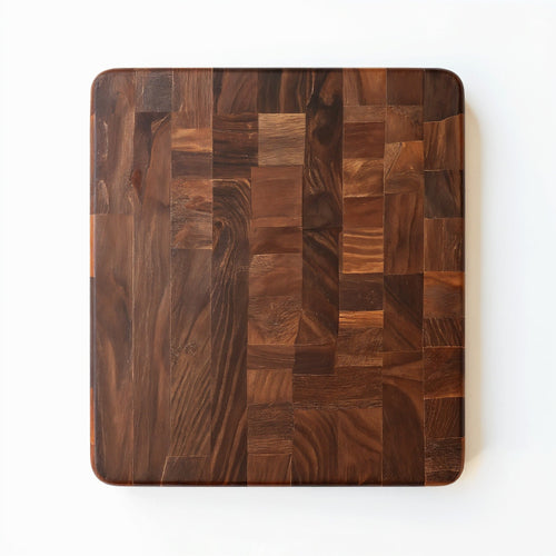 Shopaverly Wenge-Tone Rich Butcher Block — top-down view showing full end-grain pattern