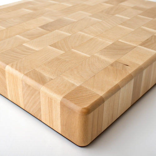 Shopaverly Birch Lightweight Butcher Block — three-quarter angled view showing full top face and edge thickness
