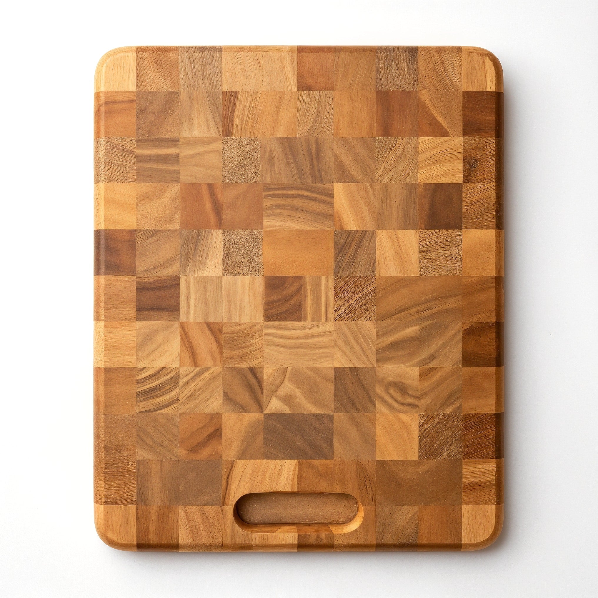 Shopaverly Hickory Premium Butcher Block — strict top-down view displaying the full flat face and wood grain