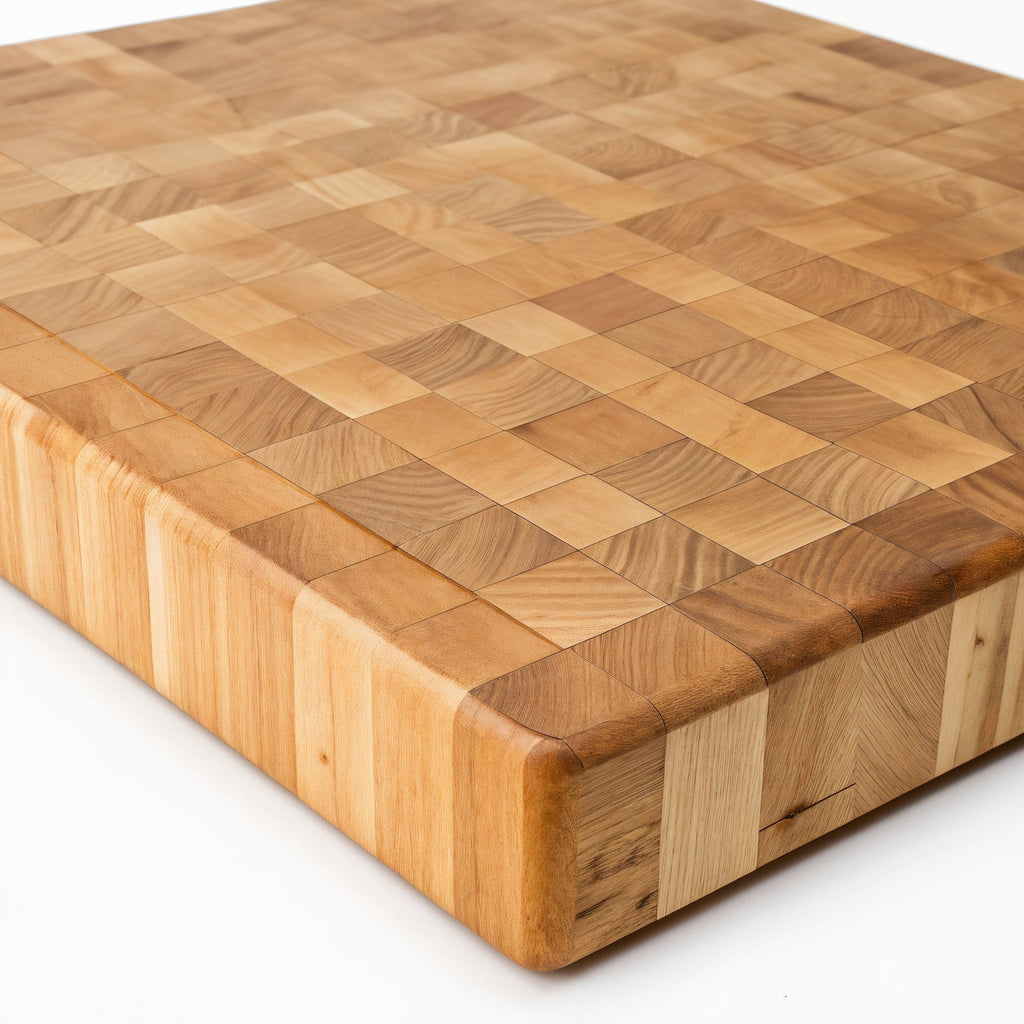 Shopaverly Beech Butcher Block — three-quarter angled view of the whole butcher block