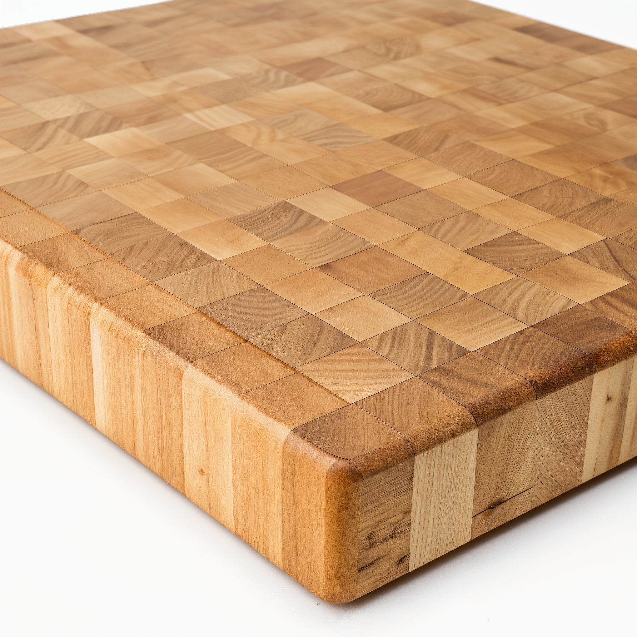 Shopaverly Beech Butcher Block — three-quarter angled view of the whole butcher block