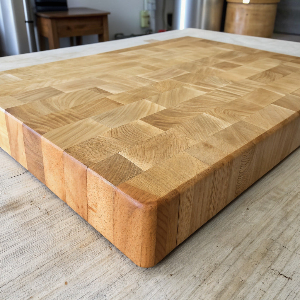 Shopaverly Sycamore Modern Butcher Block — hero front view showing full block
